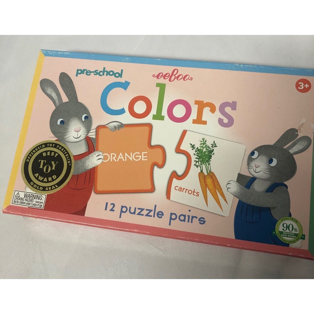 Eeboo Colors Simple Puzzle Pairs